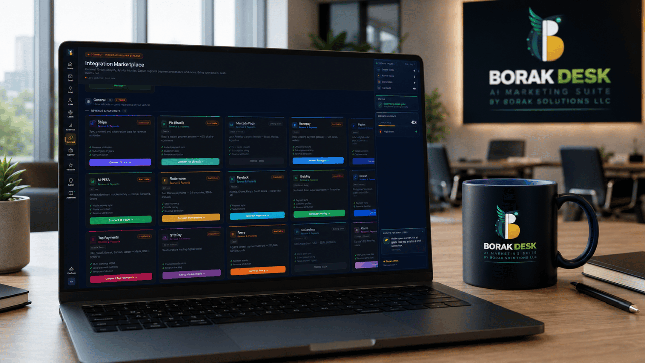 Agency workspaces and integration marketplace in BorakDesk